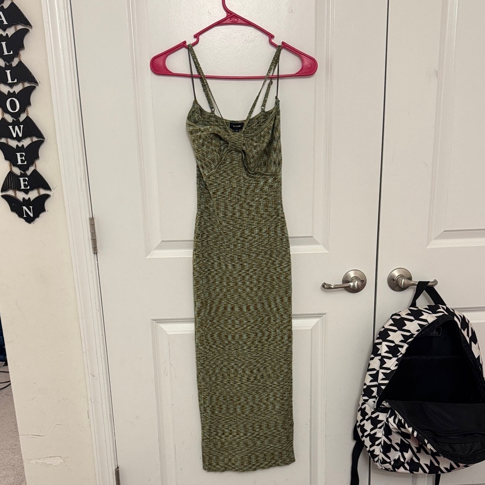 Express Olive Green Maxi Dress